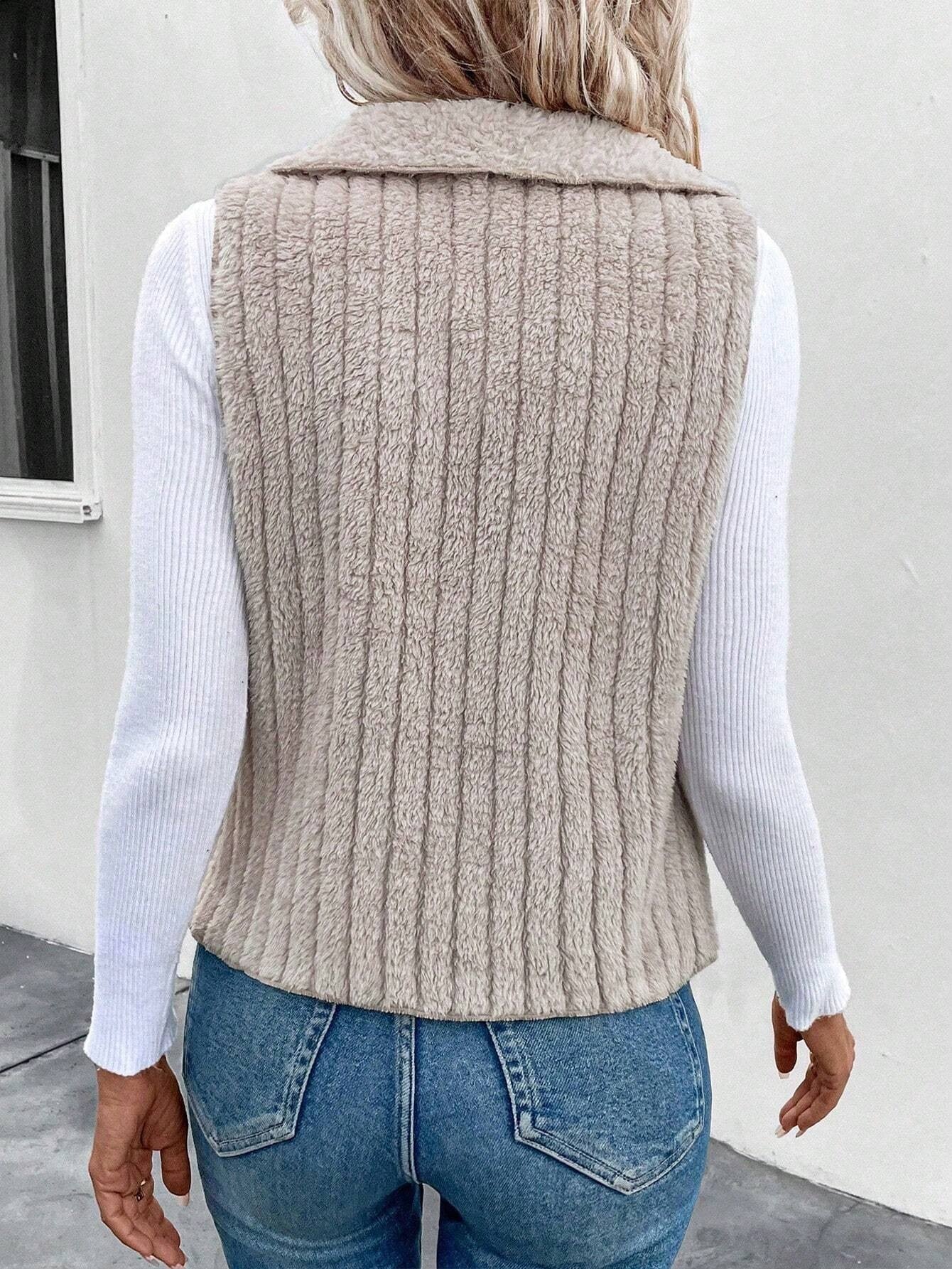 Aveline Waterfall Collar Vest Coat