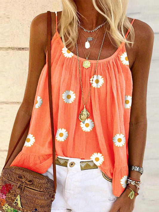 Iris Floral Spaghetti Strap Cami