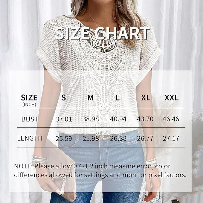 Marise Lace Splice Casual Tee