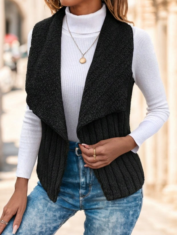 Aveline Waterfall Collar Vest Coat