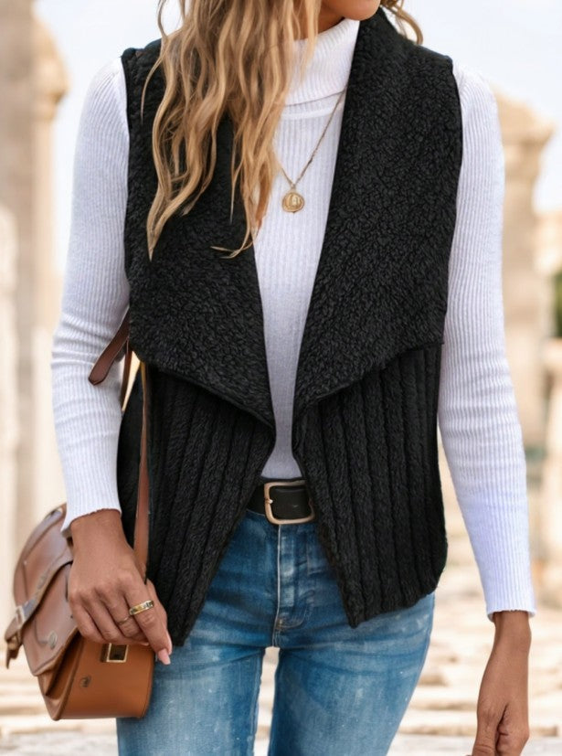 Aveline Waterfall Collar Vest Coat