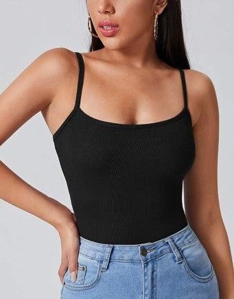 Elyra Ribbed Halter Crop Top