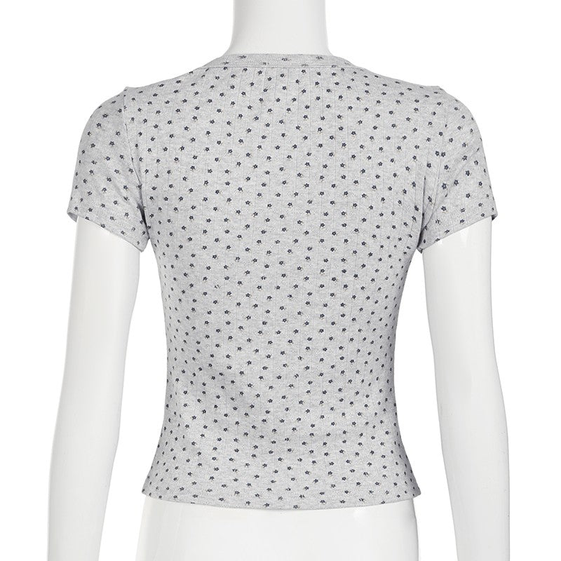 Evelyn Embroidered Stripe Tee