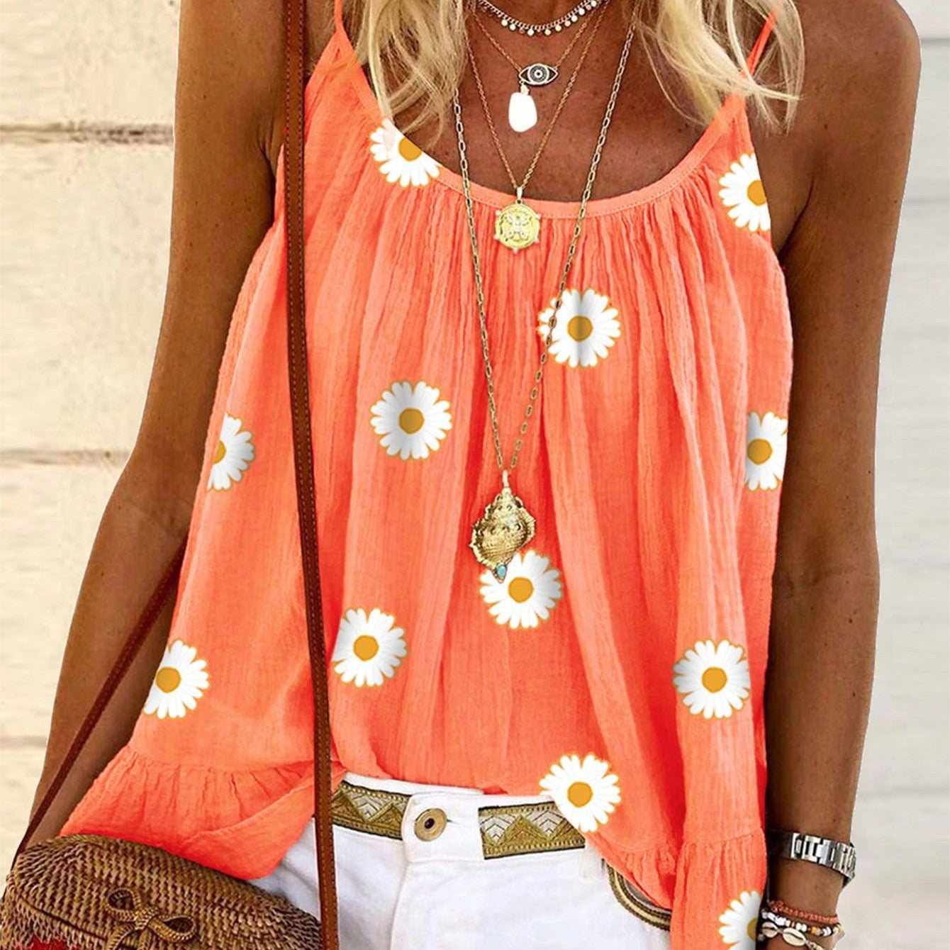 Iris Floral Spaghetti Strap Cami