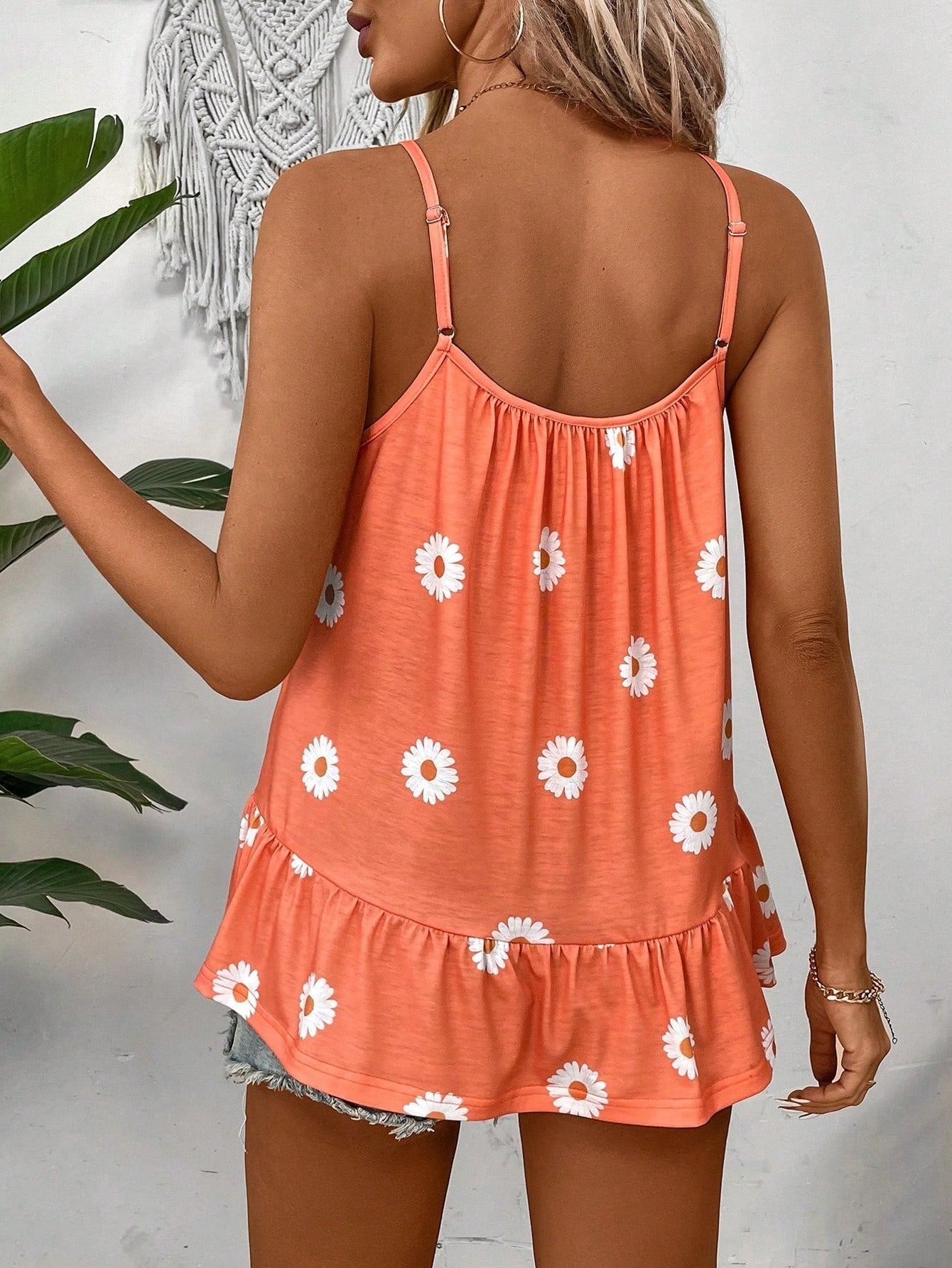 Iris Floral Spaghetti Strap Cami