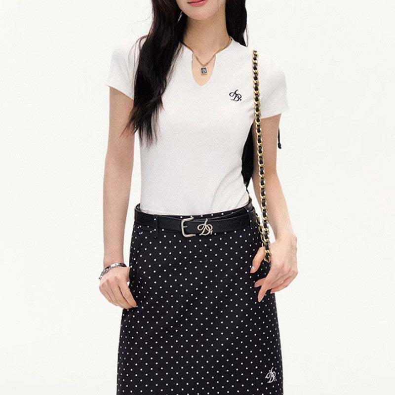 Seren Solid Cotton Tee