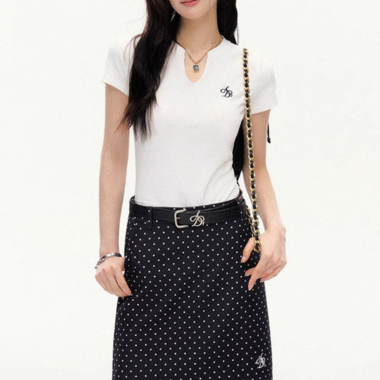 Seren Solid Cotton Tee