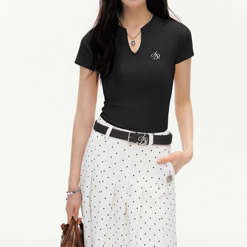 Seren Solid Cotton Tee